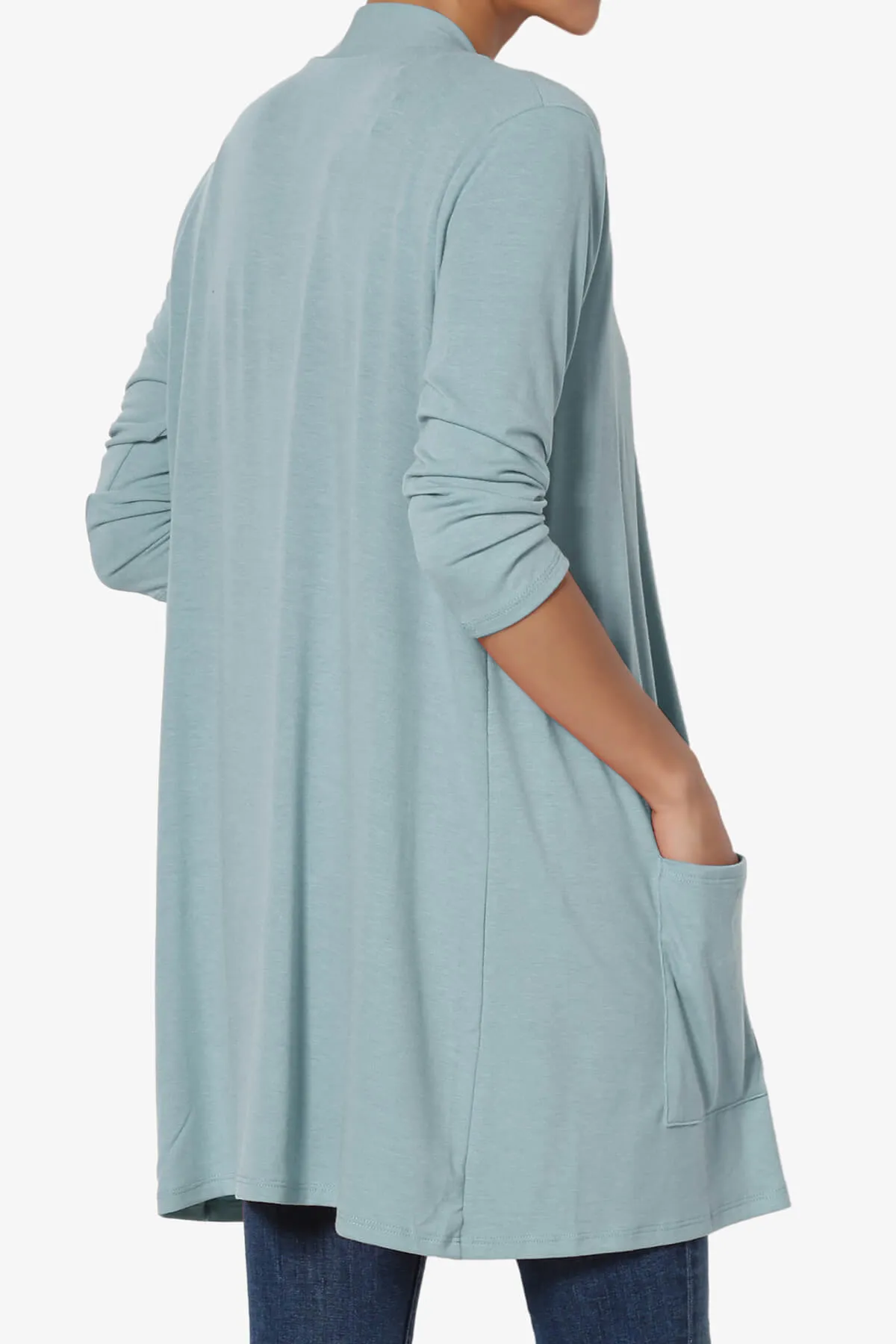 Daday Slouchy Pocket 3/4 Sleeve Cardigan PLUS