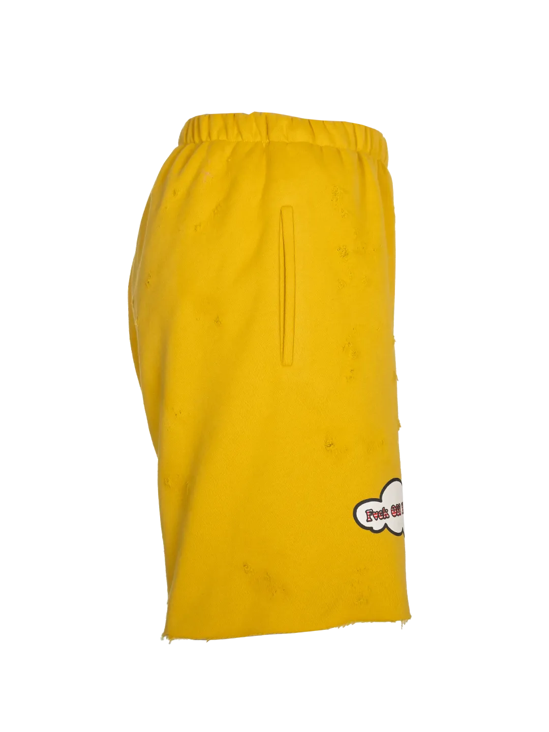 Distressed 'F*ck Off Wednesday' Jogging Shorts