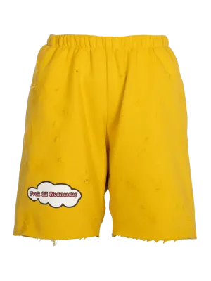 Distressed 'F*ck Off Wednesday' Jogging Shorts