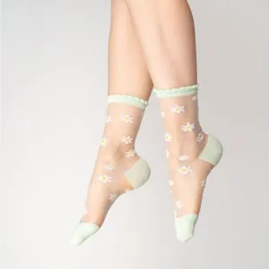 Durchsichtige Socken "Gänseblümchen"