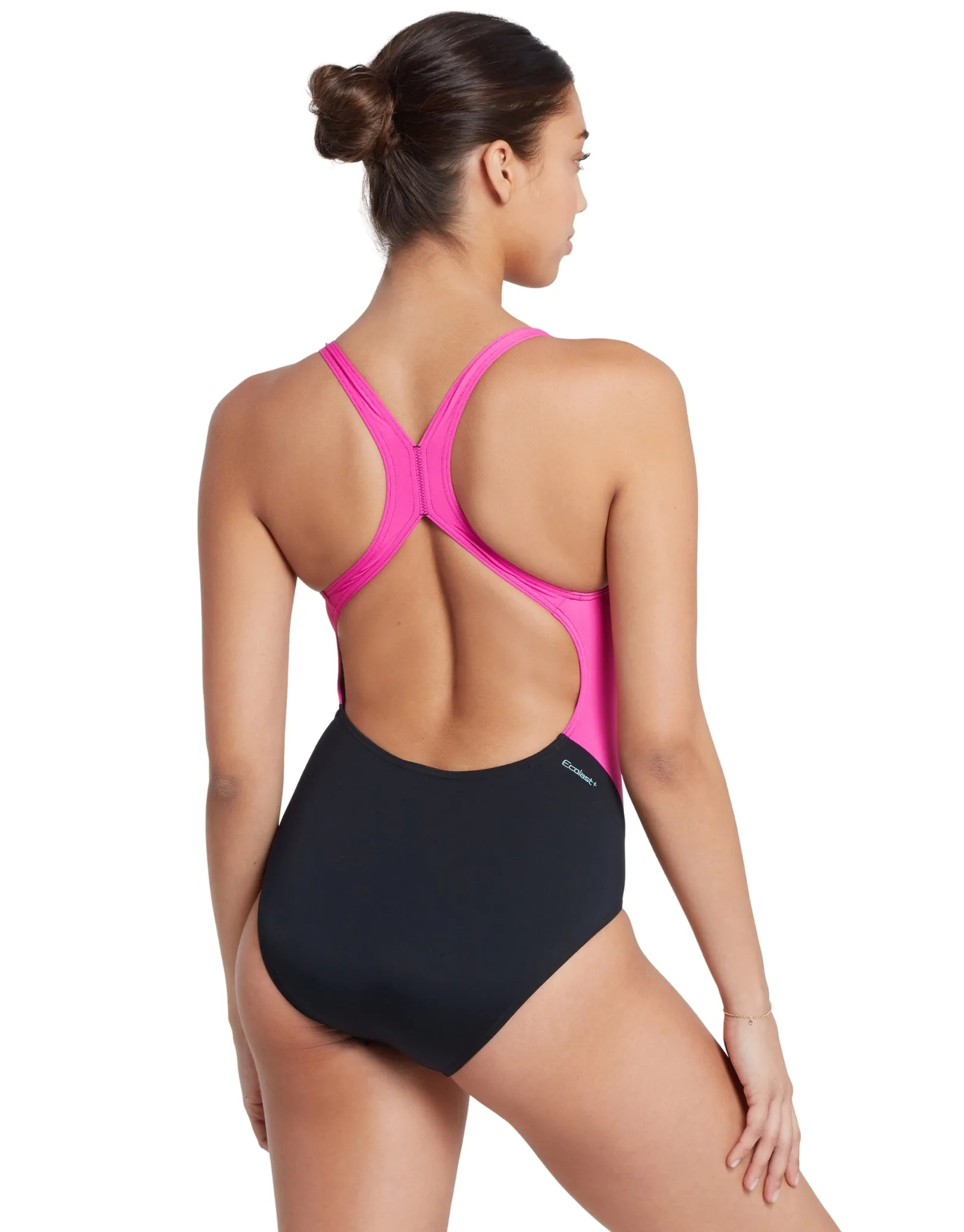 Eaton Flyback Swimsuit - Black/Magenta