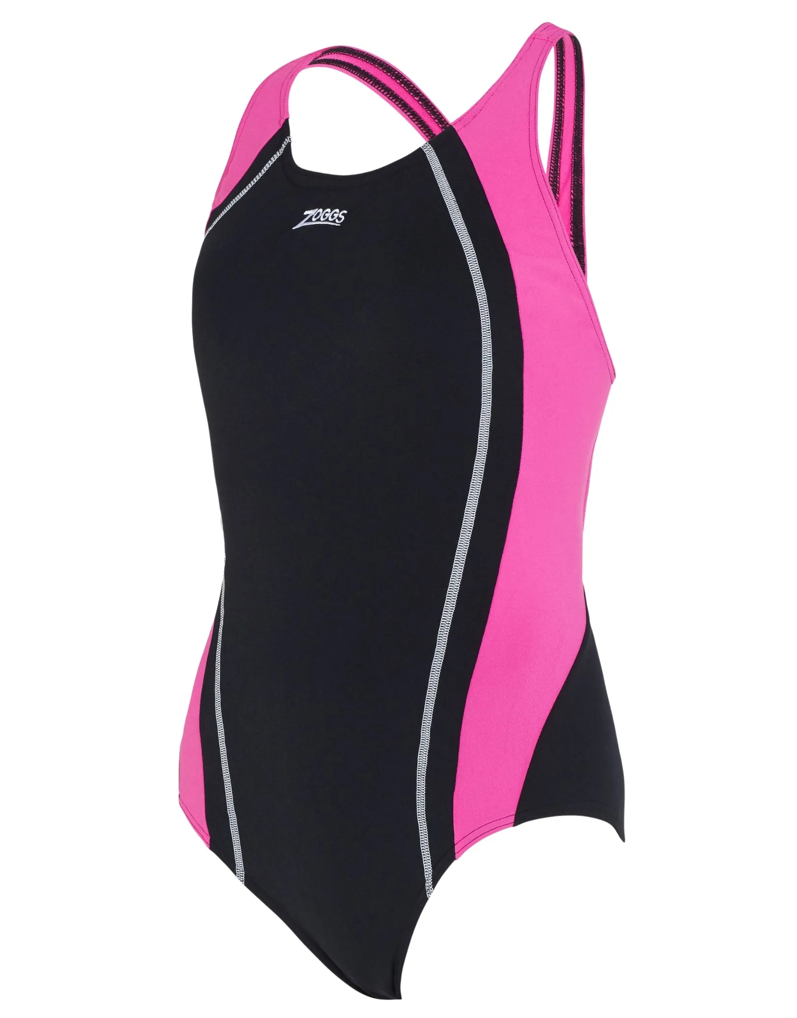 Eaton Flyback Swimsuit - Black/Magenta
