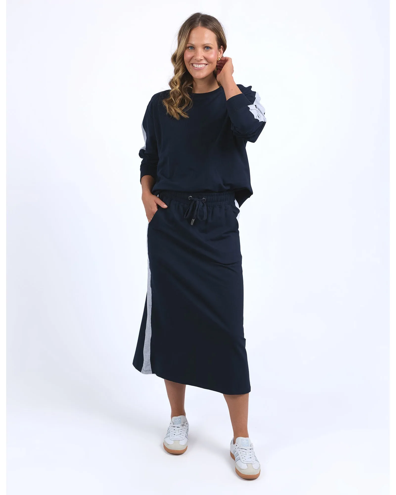 Elm Sloane Fleece Skirt - Navy