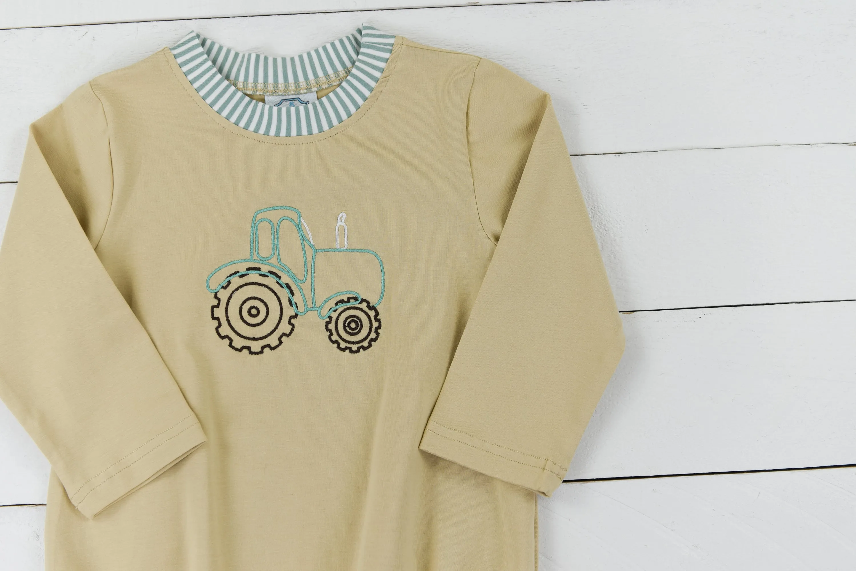 Embroidered Tractor Bubble