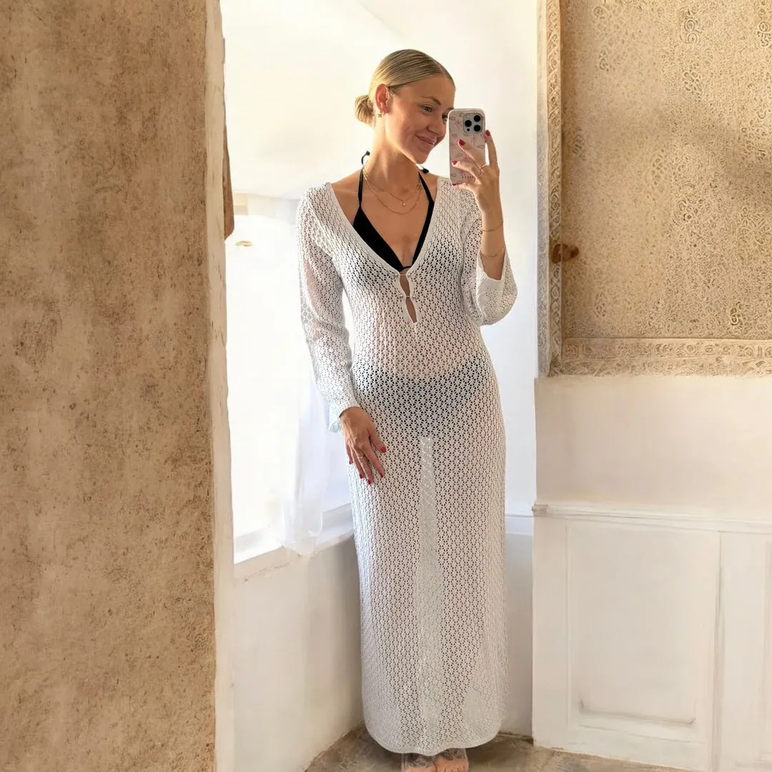 Eva Swimsuit Knit Cover-Up Beach Dress