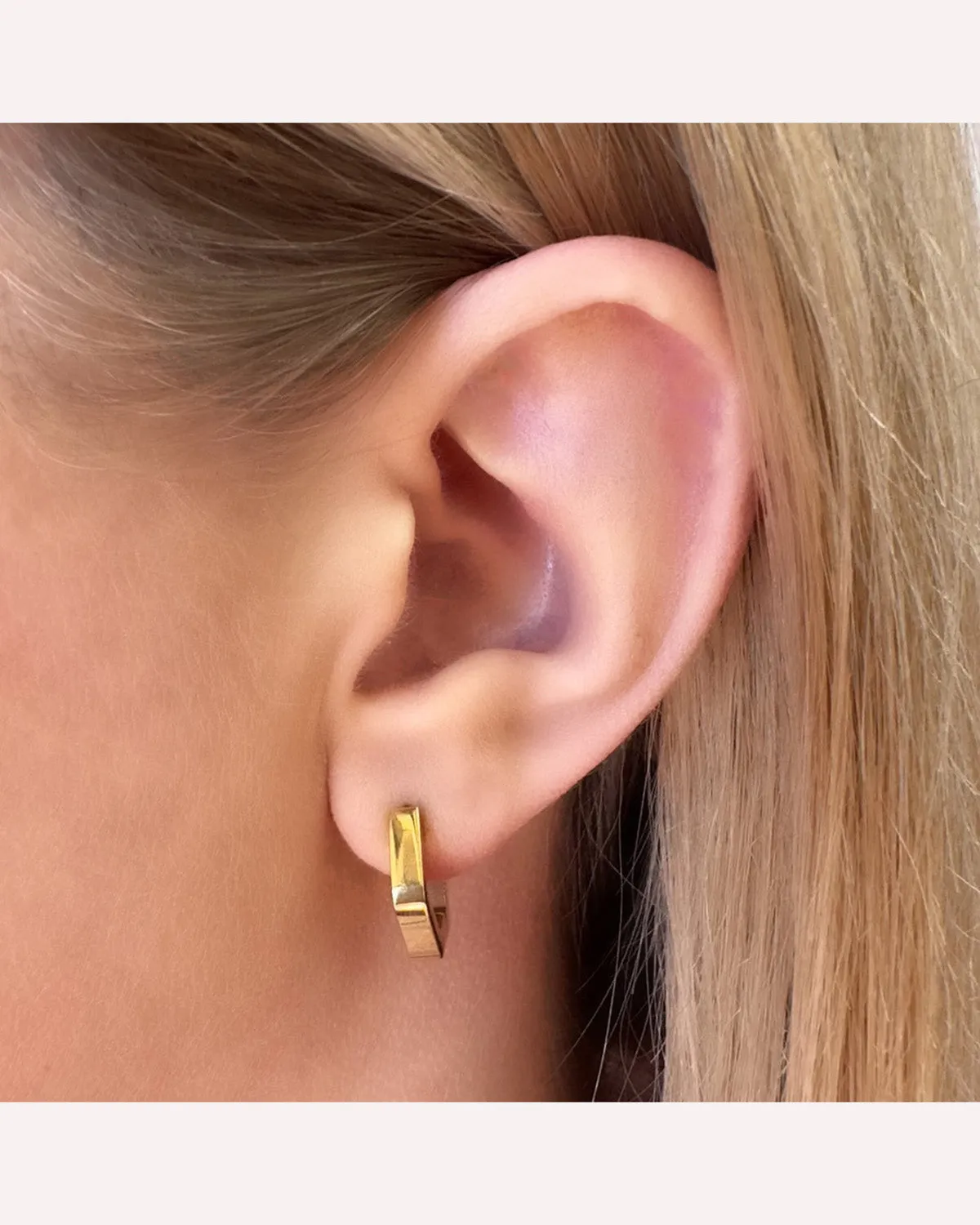Ever Jewellery Fast Break Hoop Earrings - Gold