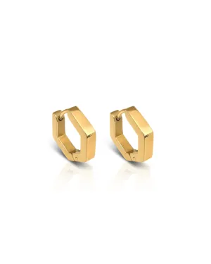 Ever Jewellery Fast Break Hoop Earrings - Gold