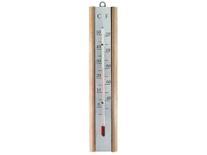 Faithfull Thermometer Wall Beech Silver 200Mm