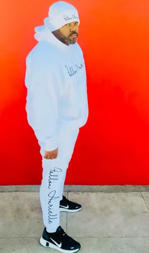 Fallon Aurielle Unisex Signature Classic Joggers (White & Black)