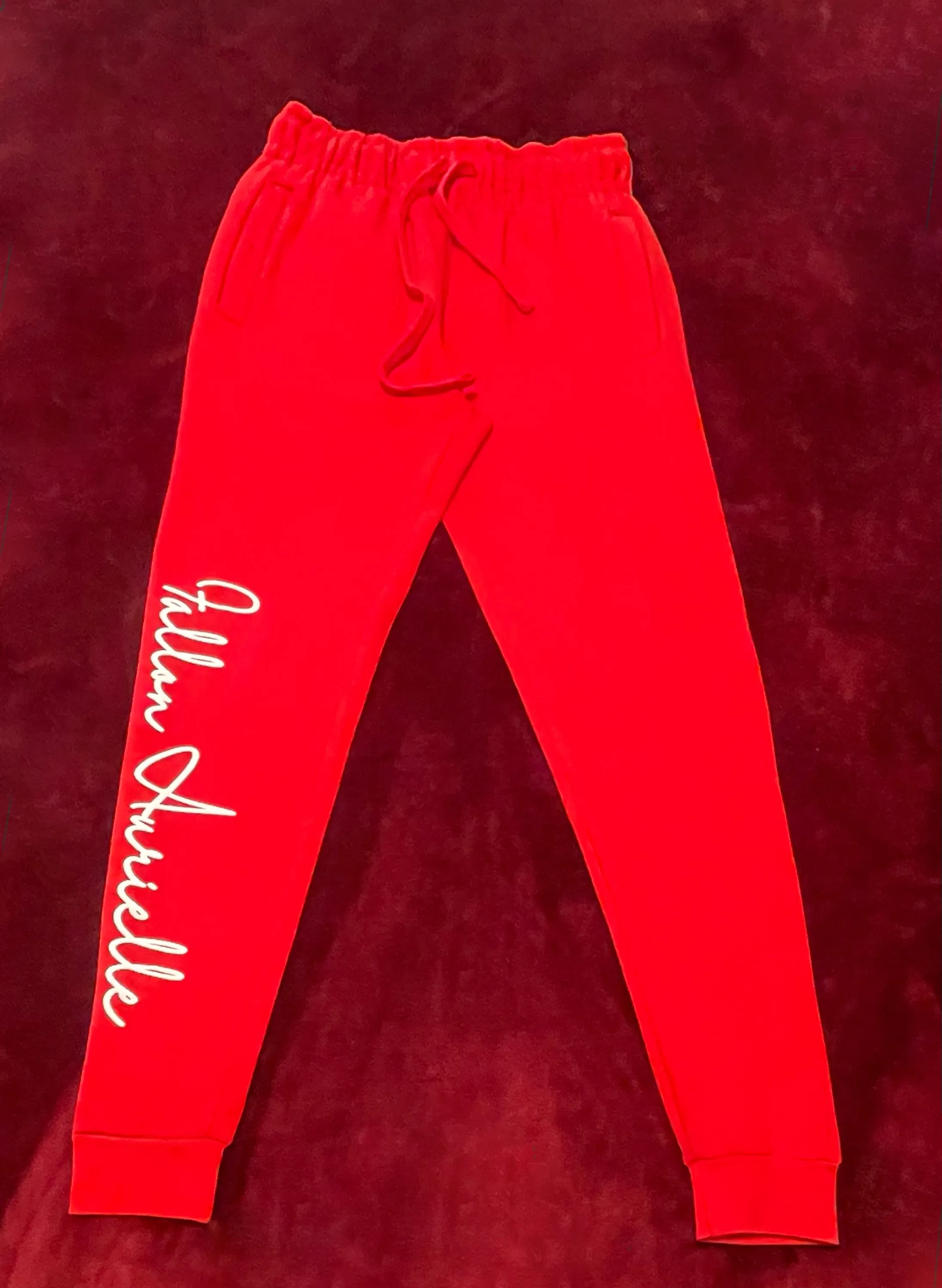Fallon Aurielle Unisex Signature Classic Jogging Set (Red & White)