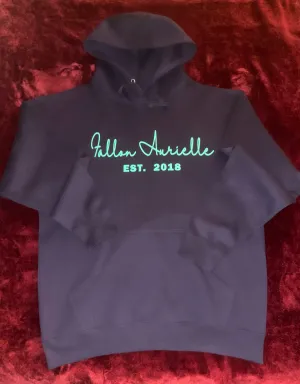 Fallon Aurielle Unisex Signature EST. 2018 Hoodie (Navy Blue & Green)