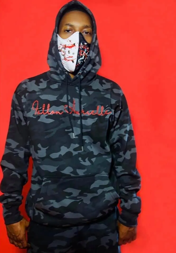 Fallon Aurielle Unisex Signature War Jogging Set (Gray, Black, Red Camo)