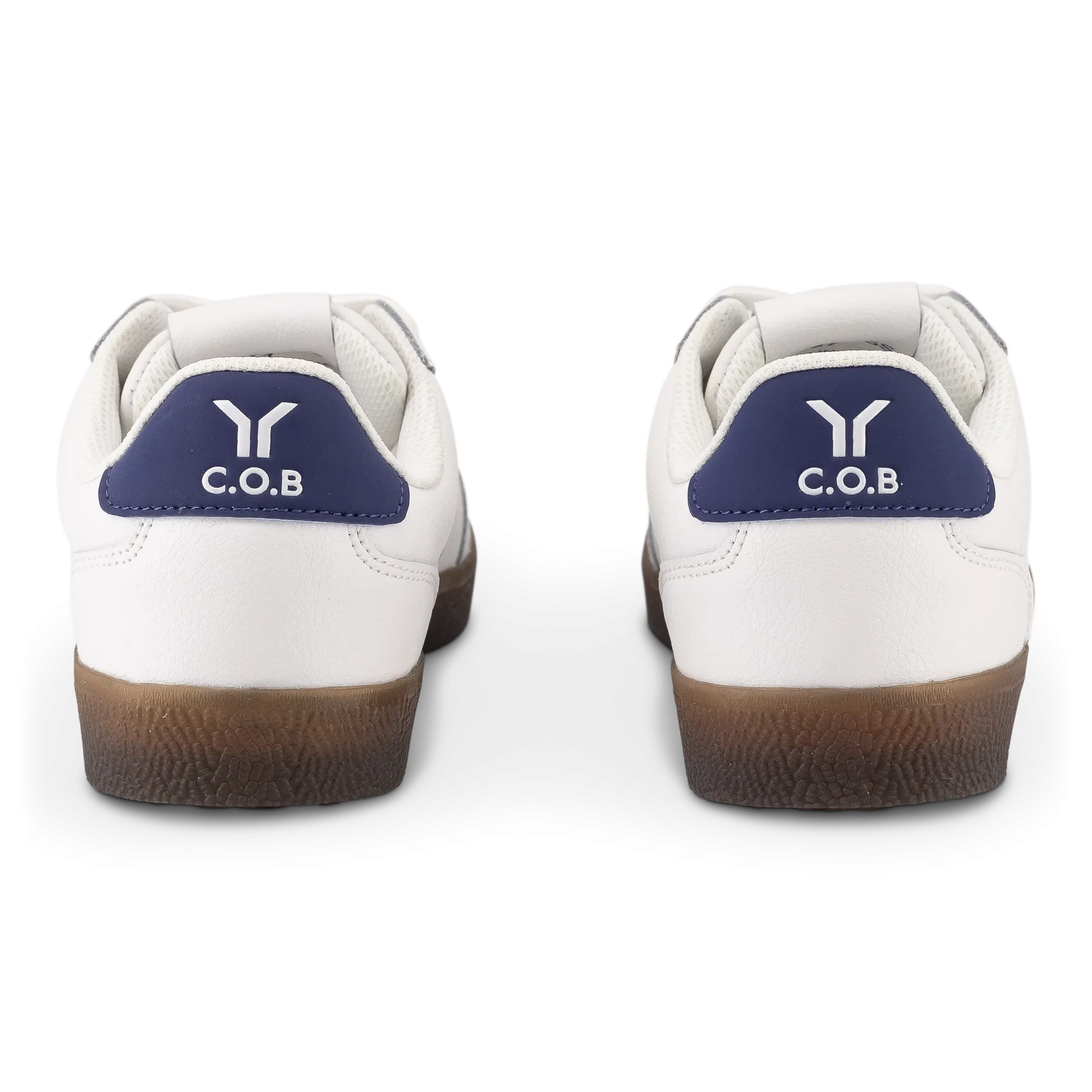 Fearless Womens Sneaker in white leather with purple wing