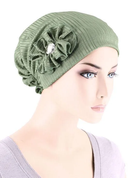 FERDINAND'S TURBANS RHINESTONE FLOWER CAP