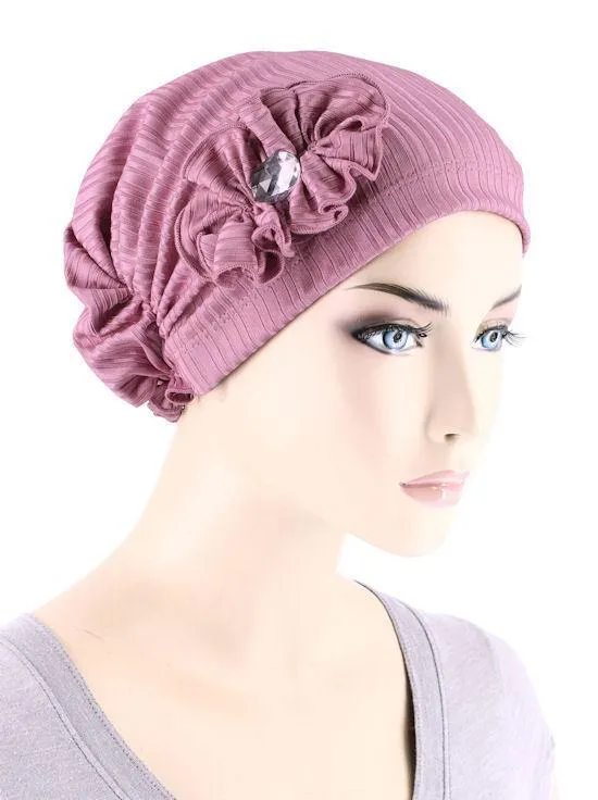 FERDINAND'S TURBANS RHINESTONE FLOWER CAP