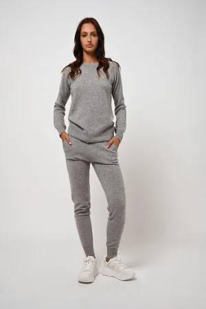 FERRAND jogging nuage chiné 100% cachemire