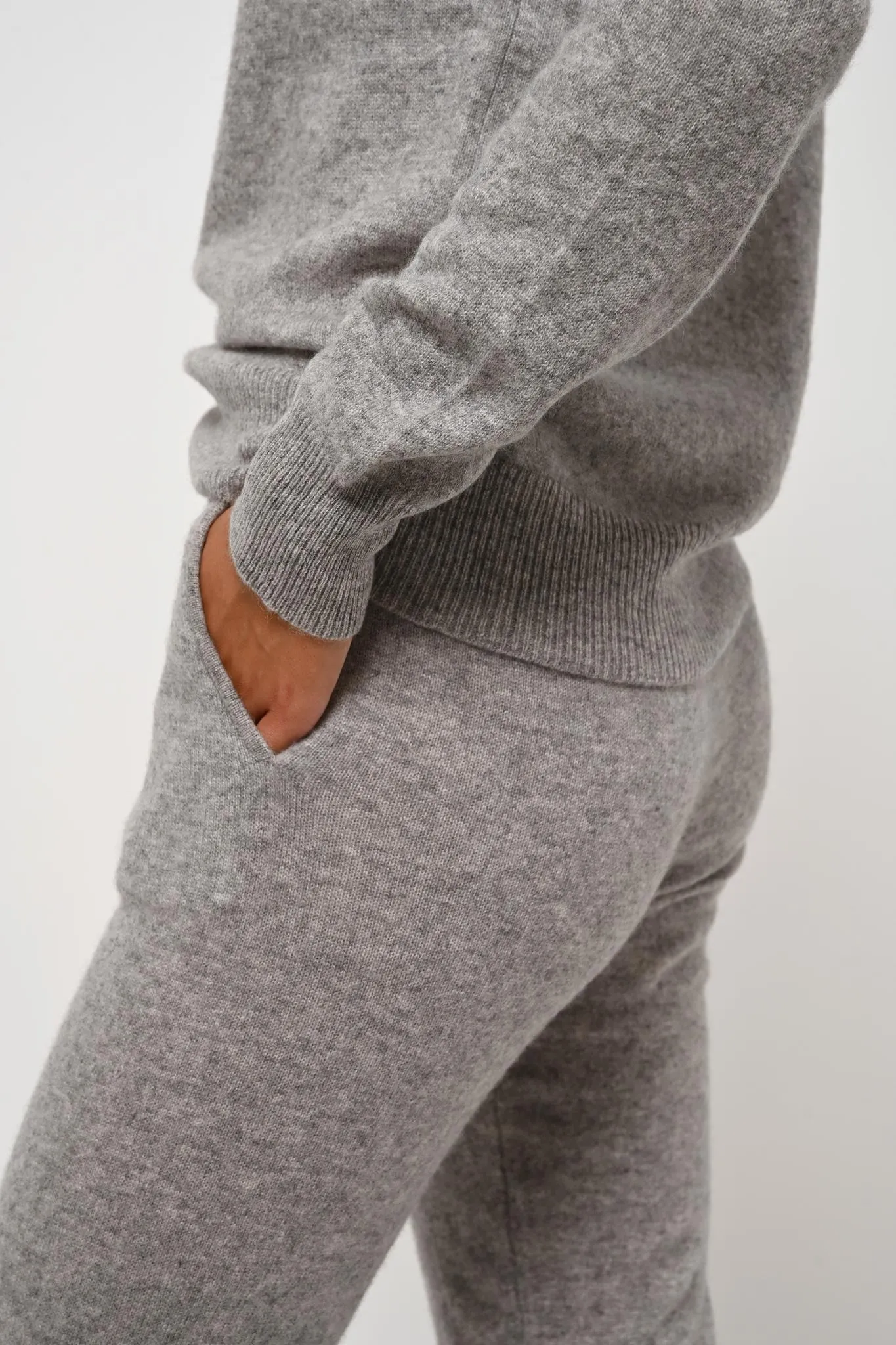 FERRAND jogging nuage chiné 100% cachemire