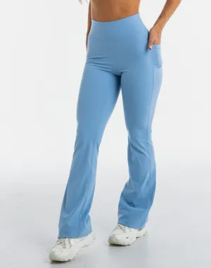 Flare Pocket Leggings - Process Blue