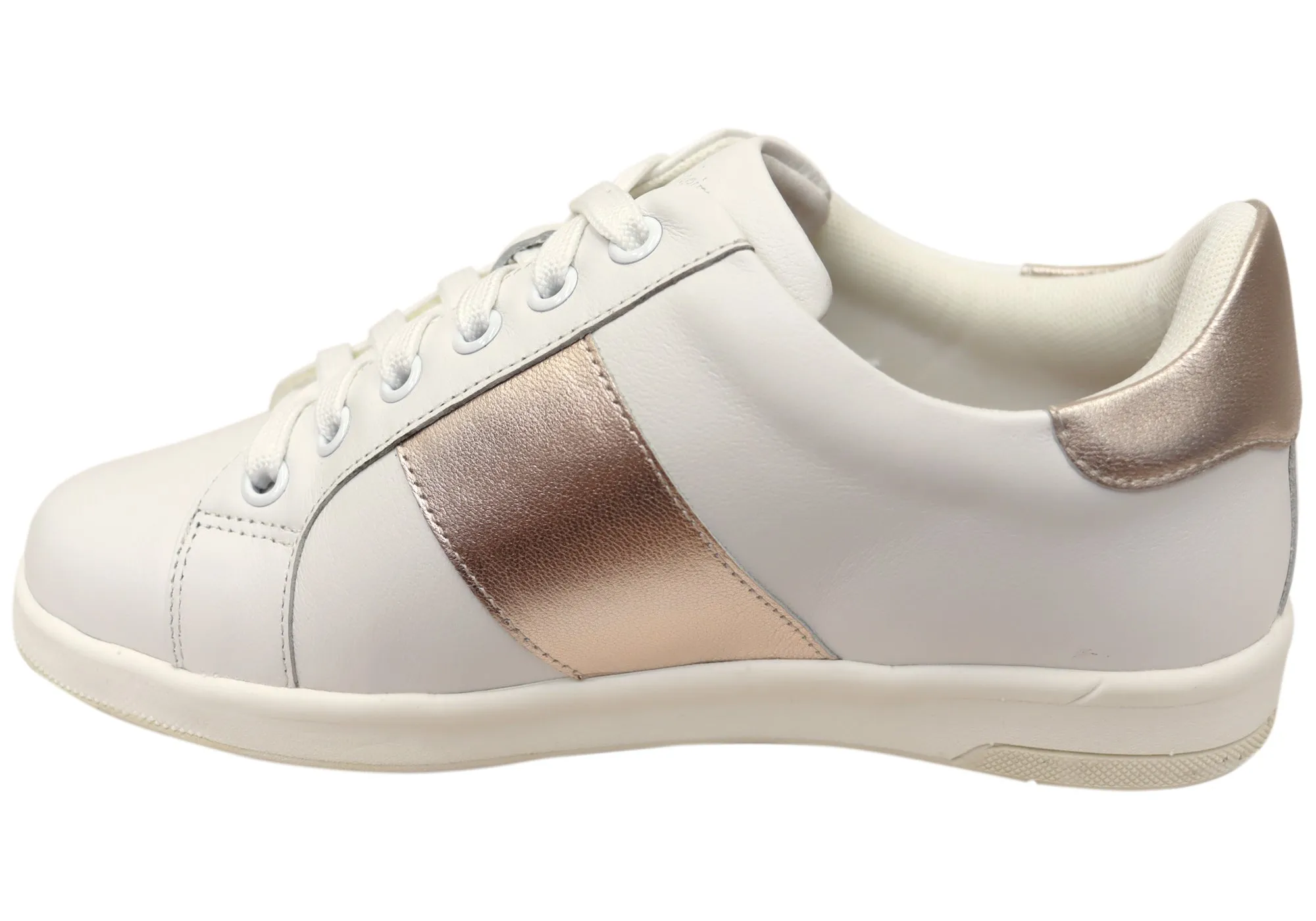 Florsheim Womens Comfortable Leather Crossover Lace To Toe Sneakers