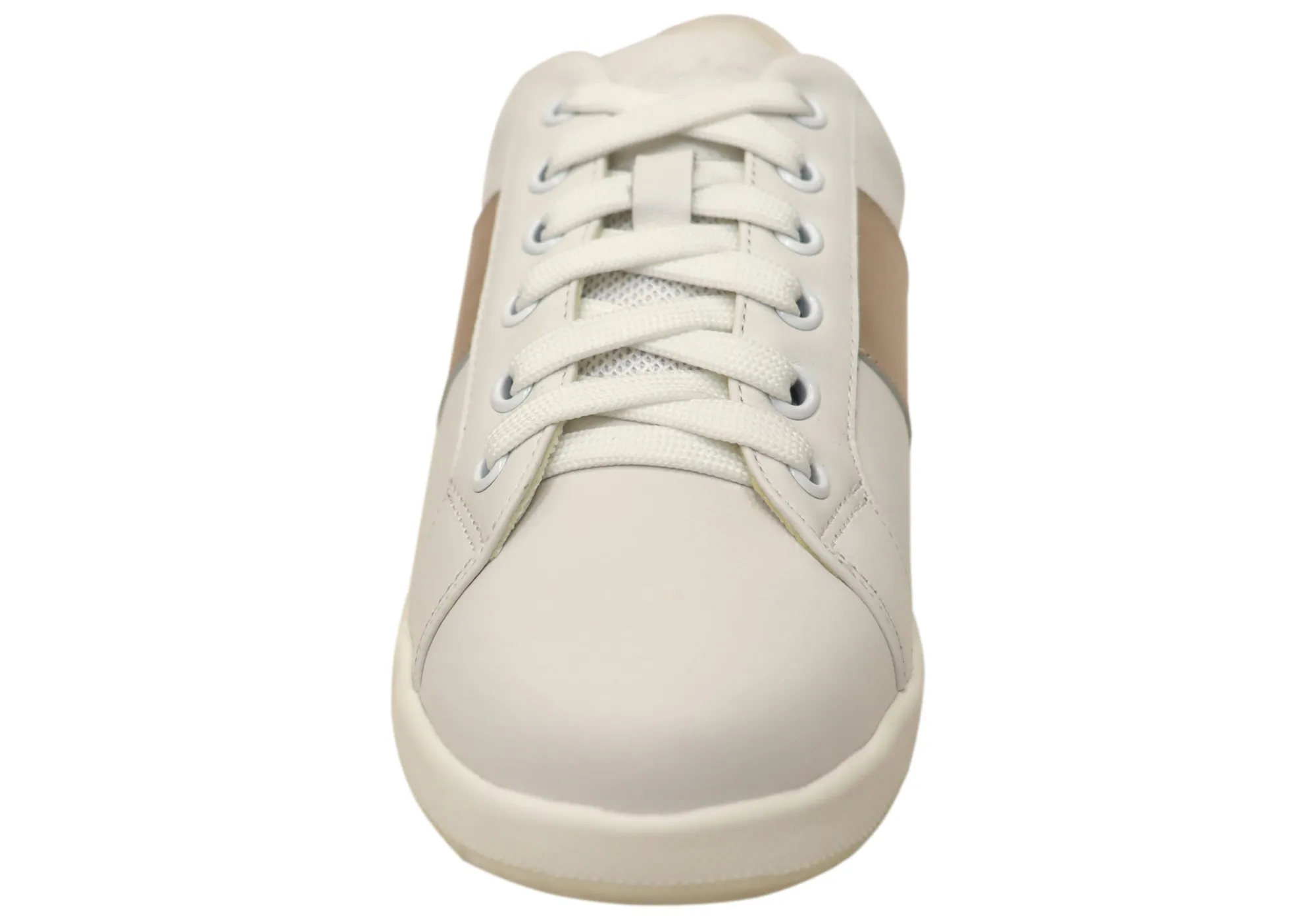 Florsheim Womens Comfortable Leather Crossover Lace To Toe Sneakers