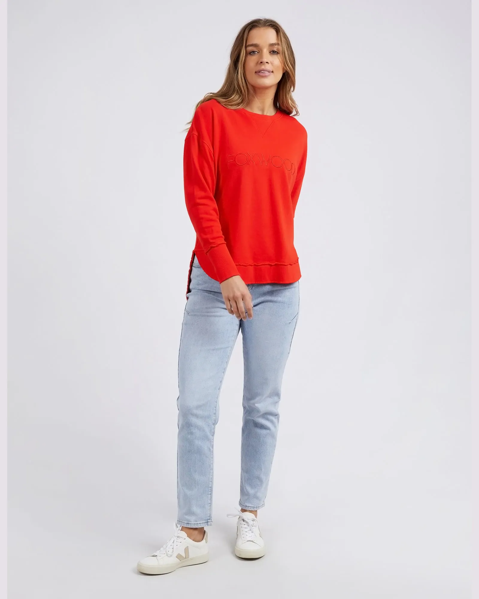 Foxwood Simplified Crew - Bright Red