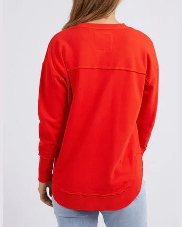 Foxwood Simplified Crew - Bright Red