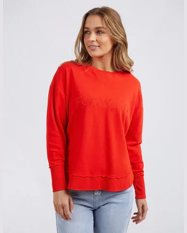 Foxwood Simplified Crew - Bright Red