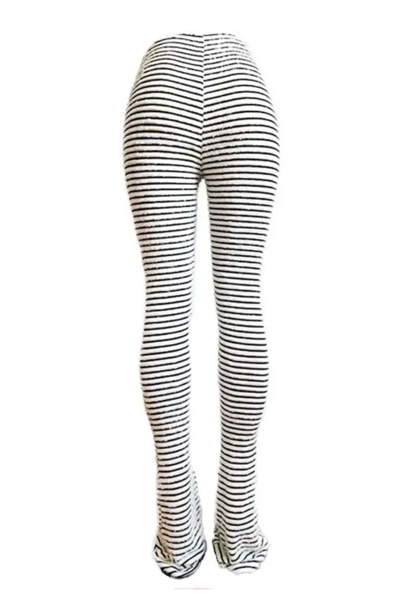 FUZZY STRIPED SLIP-ON | PANTS (S-XXL)