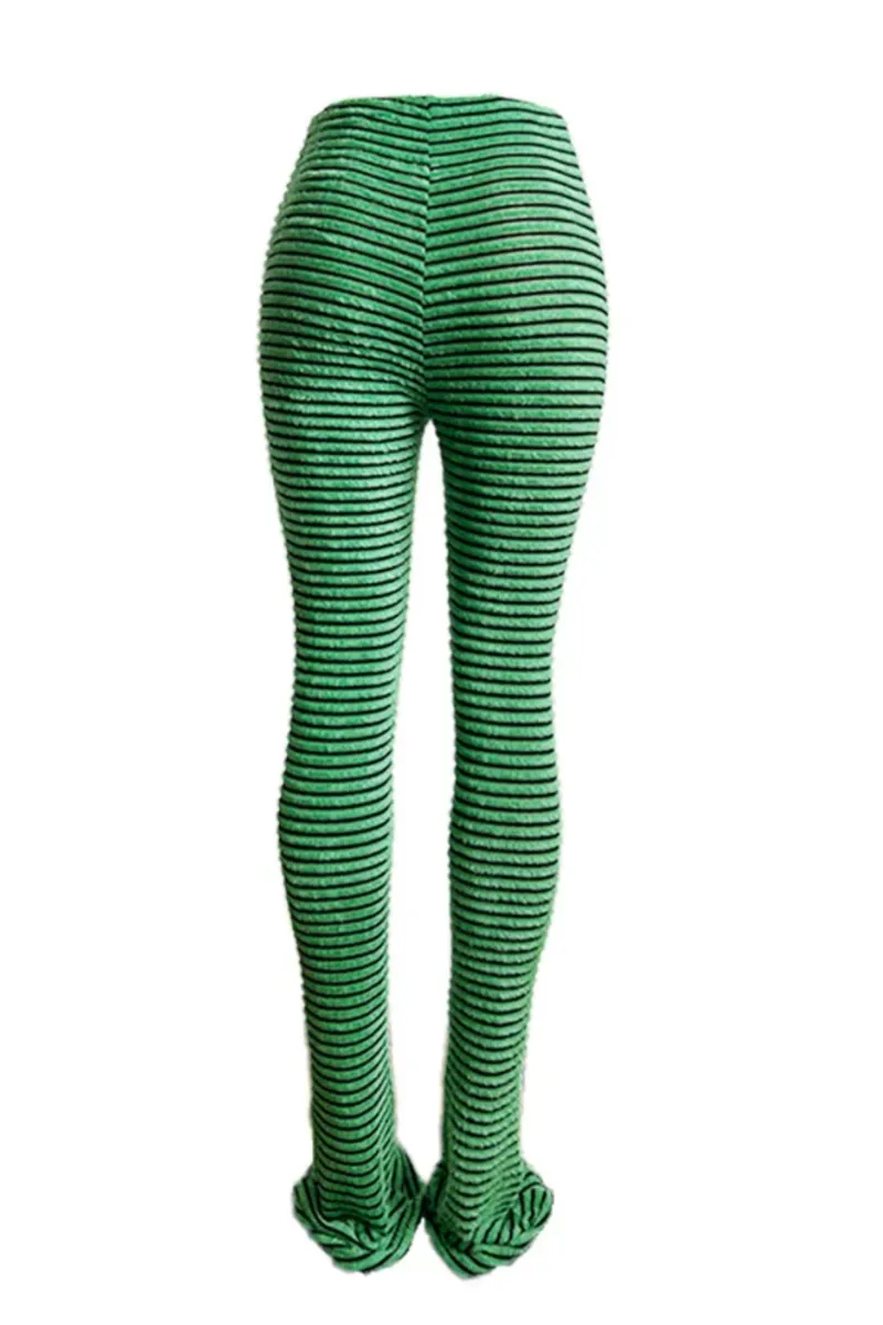 FUZZY STRIPED SLIP-ON | PANTS (S-XXL)