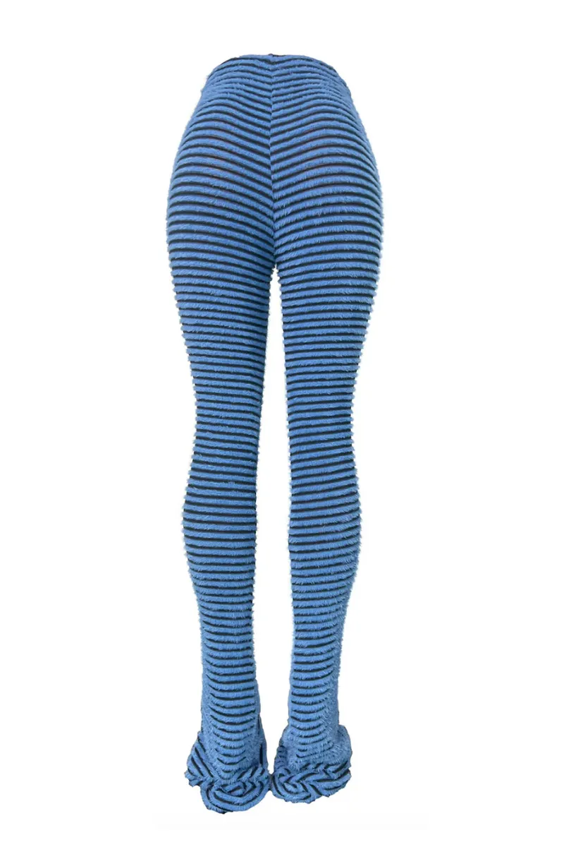 FUZZY STRIPED SLIP-ON | PANTS (S-XXL)
