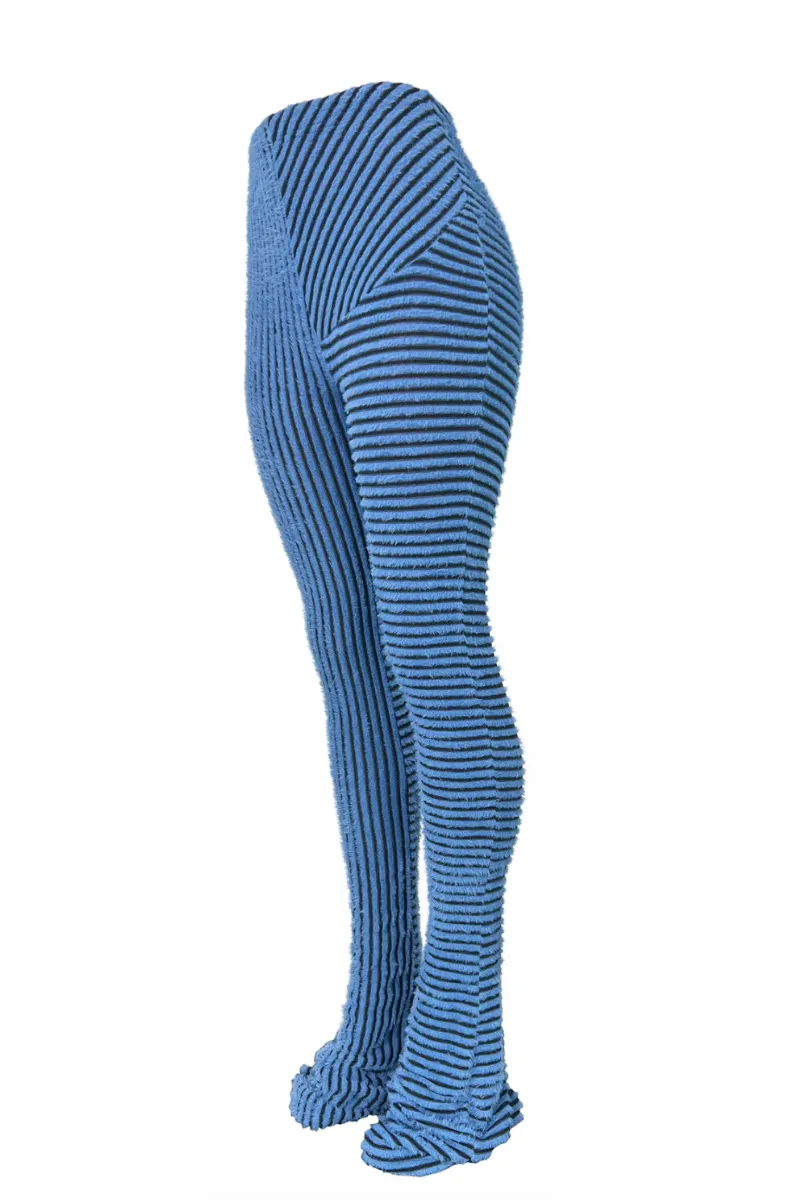 FUZZY STRIPED SLIP-ON | PANTS (S-XXL)