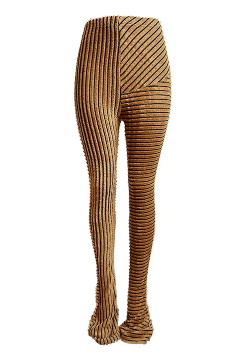 FUZZY STRIPED SLIP-ON | PANTS (S-XXL)