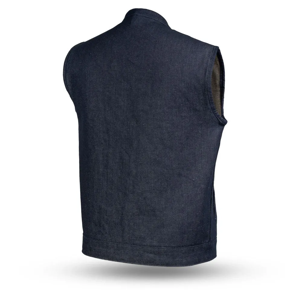 Grit Men's Motorcycle Denim Vest