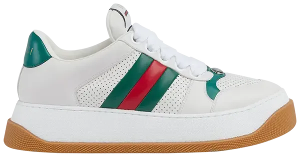 Gucci Web Screener 'White Green Red' Sneakers for Men