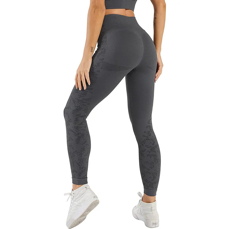 HANERDUN Women Yoga 2 Piece Outfit Workout Gym High Waist Leggings with Sport Bra Set