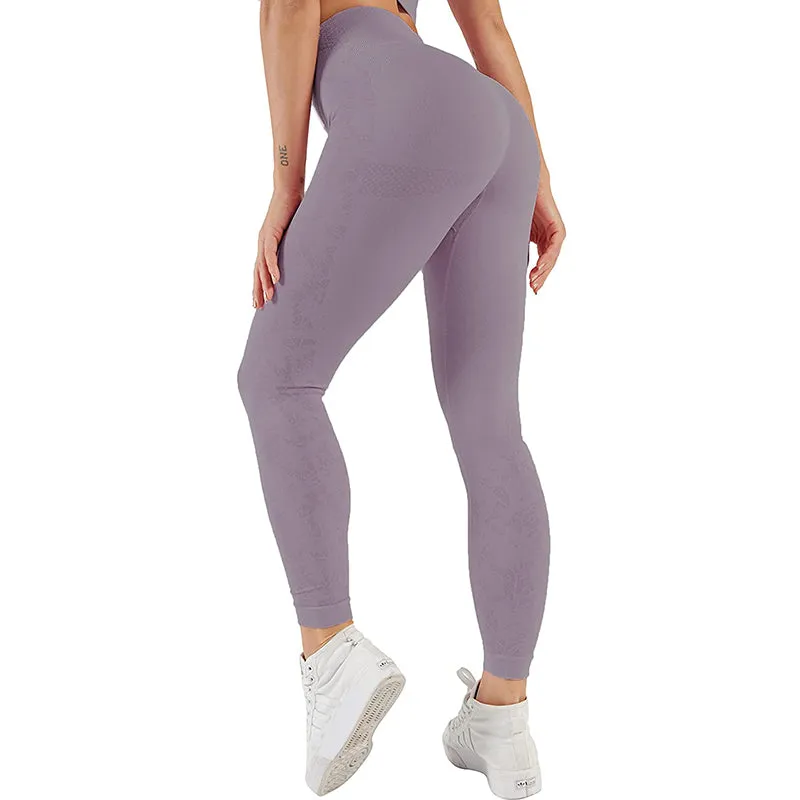 HANERDUN Women Yoga 2 Piece Outfit Workout Gym High Waist Leggings with Sport Bra Set
