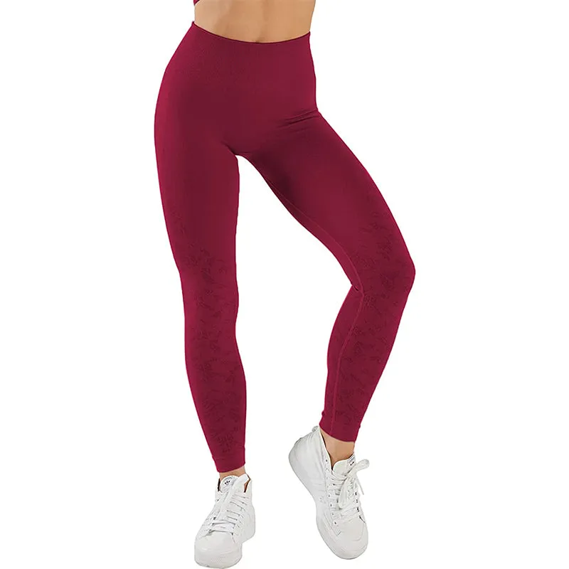 HANERDUN Women Yoga 2 Piece Outfit Workout Gym High Waist Leggings with Sport Bra Set