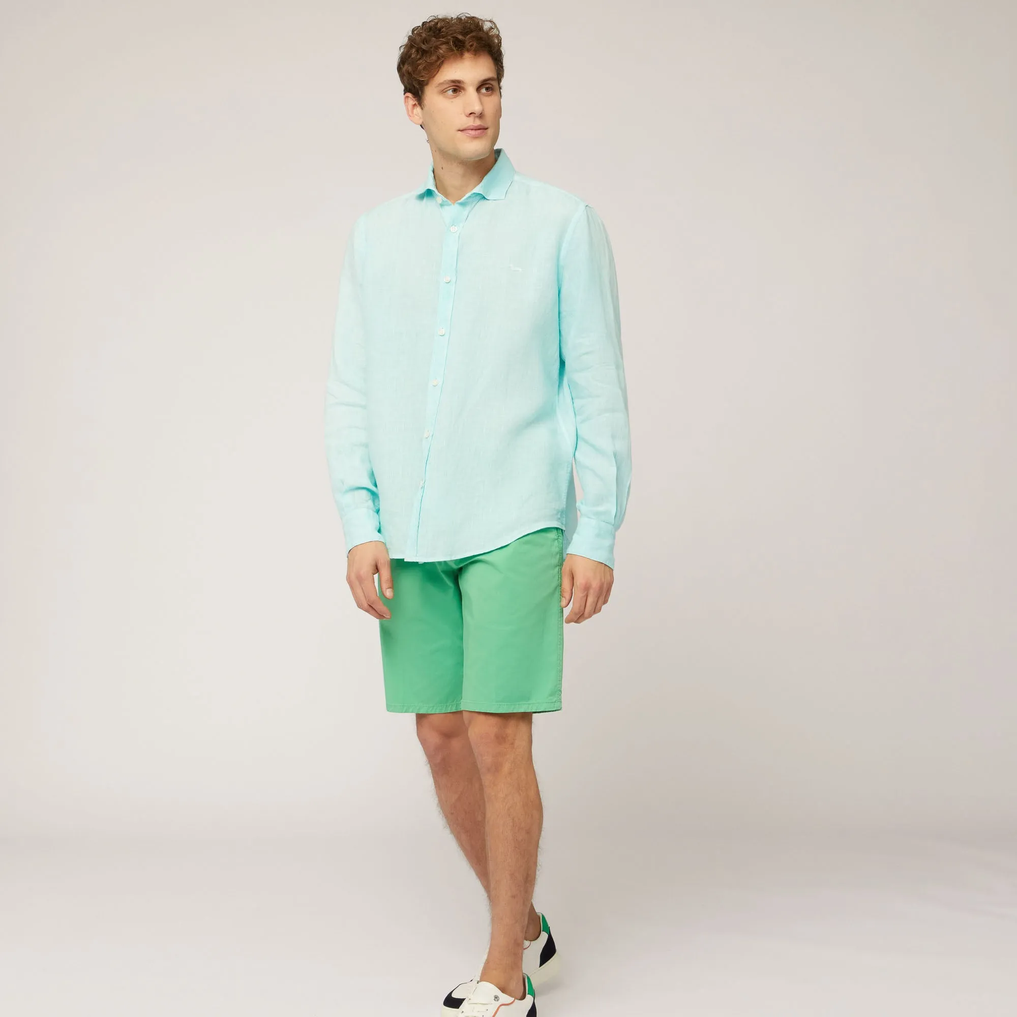 Harmont & Blaine Linen Shirt - Light Blue