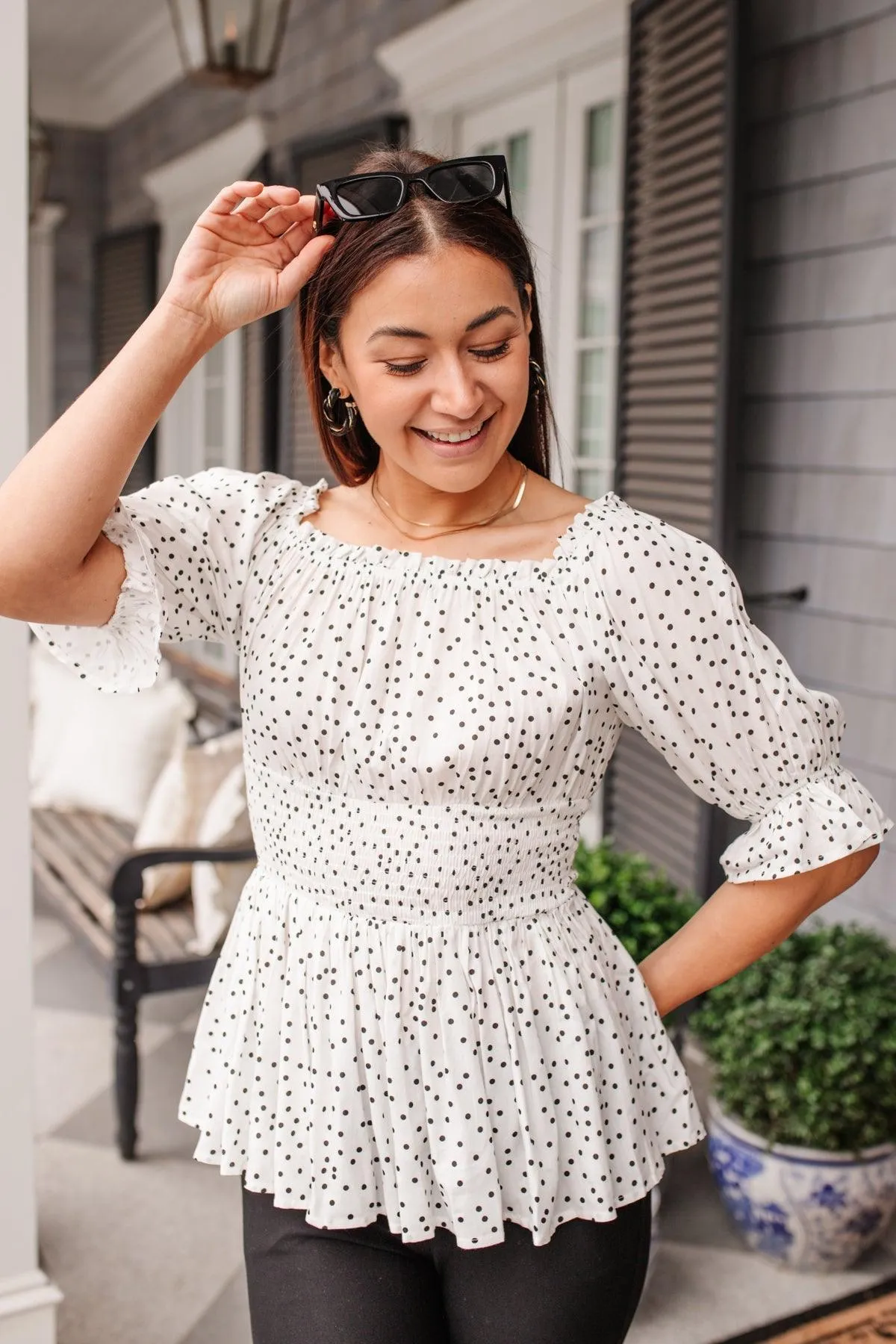 Hazel Blues® | Chose Me Dotted Top