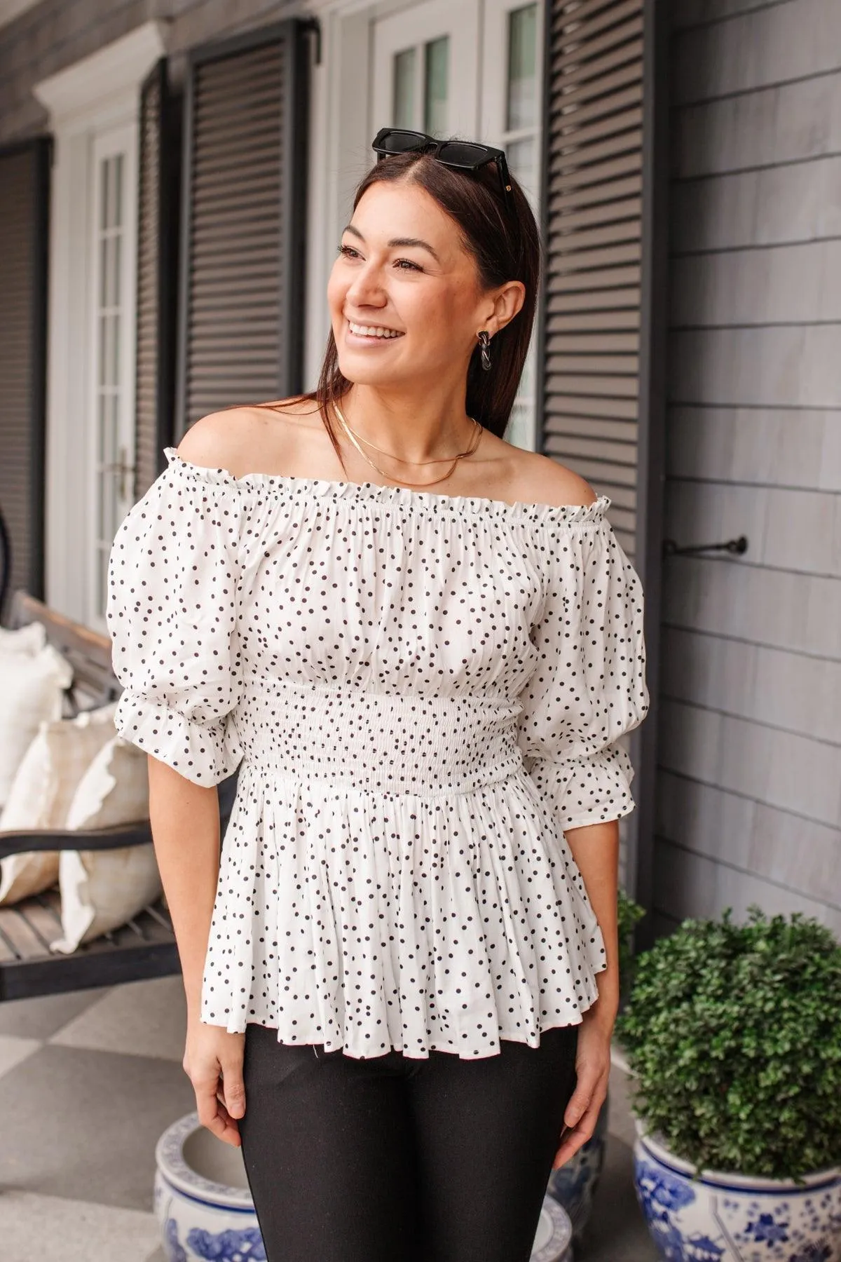 Hazel Blues® | Chose Me Dotted Top
