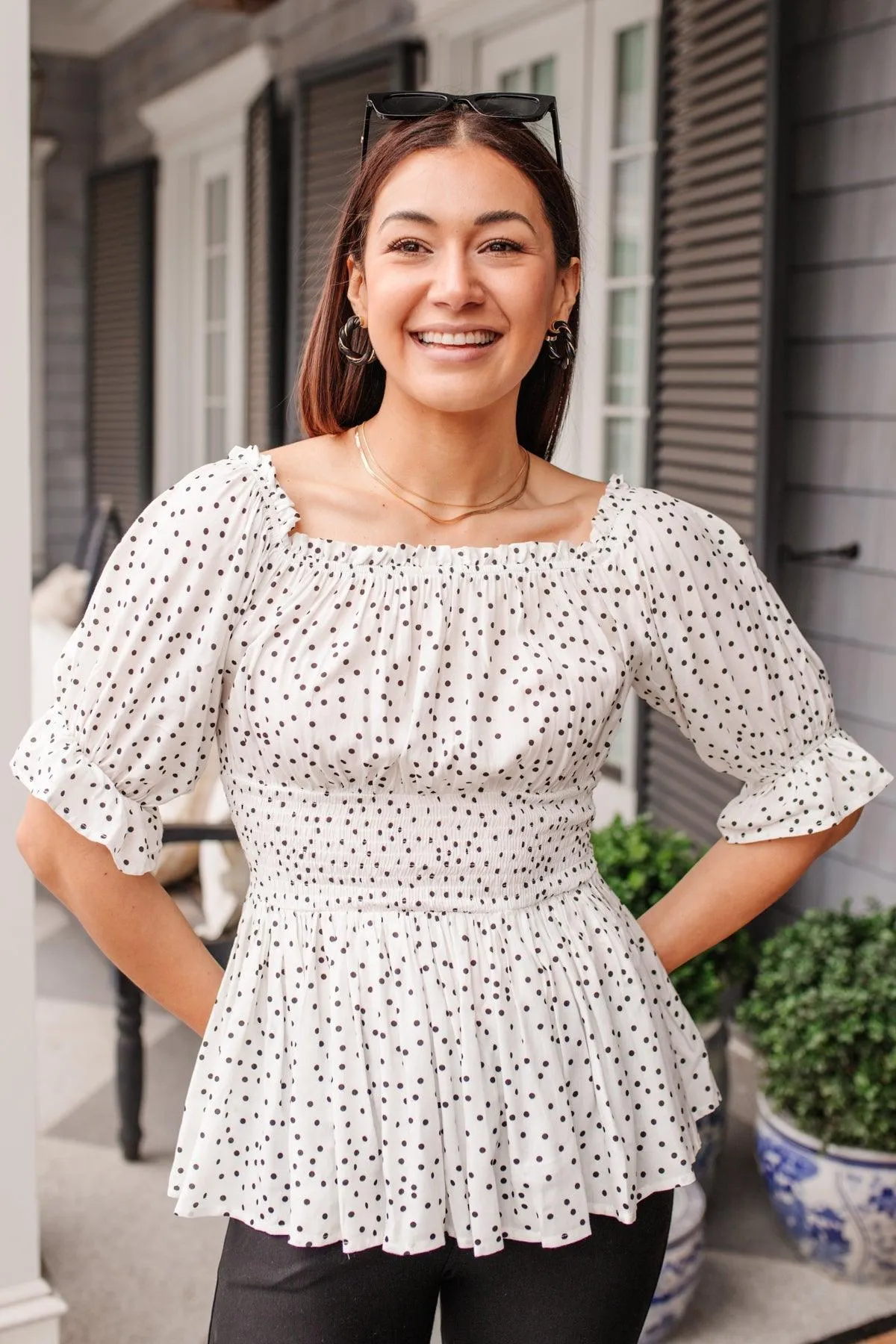 Hazel Blues® | Chose Me Dotted Top