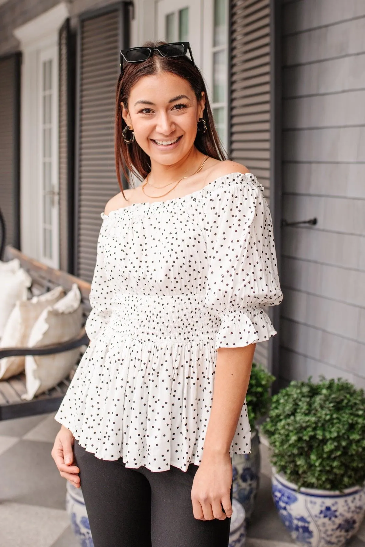 Hazel Blues® | Chose Me Dotted Top