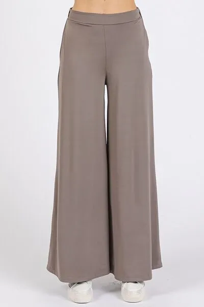 Hazel Blues® |  Mittoshop Yoga Air Stretch Elastic Waist Wide Leg Pants