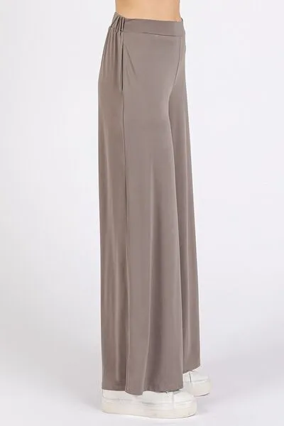 Hazel Blues® |  Mittoshop Yoga Air Stretch Elastic Waist Wide Leg Pants
