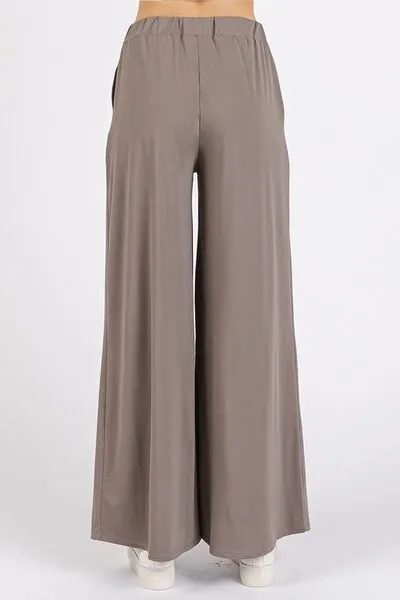 Hazel Blues® |  Mittoshop Yoga Air Stretch Elastic Waist Wide Leg Pants