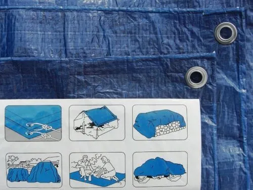 Heavy Duty Waterproof Tarpaulin 4x10m (Blue)