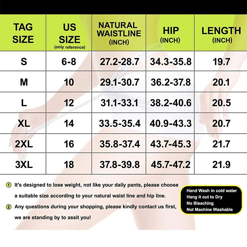 Hot Neoprene Sauna Sweat Pants with Side Pocket Workout Thighs Slimming Capris Leggings