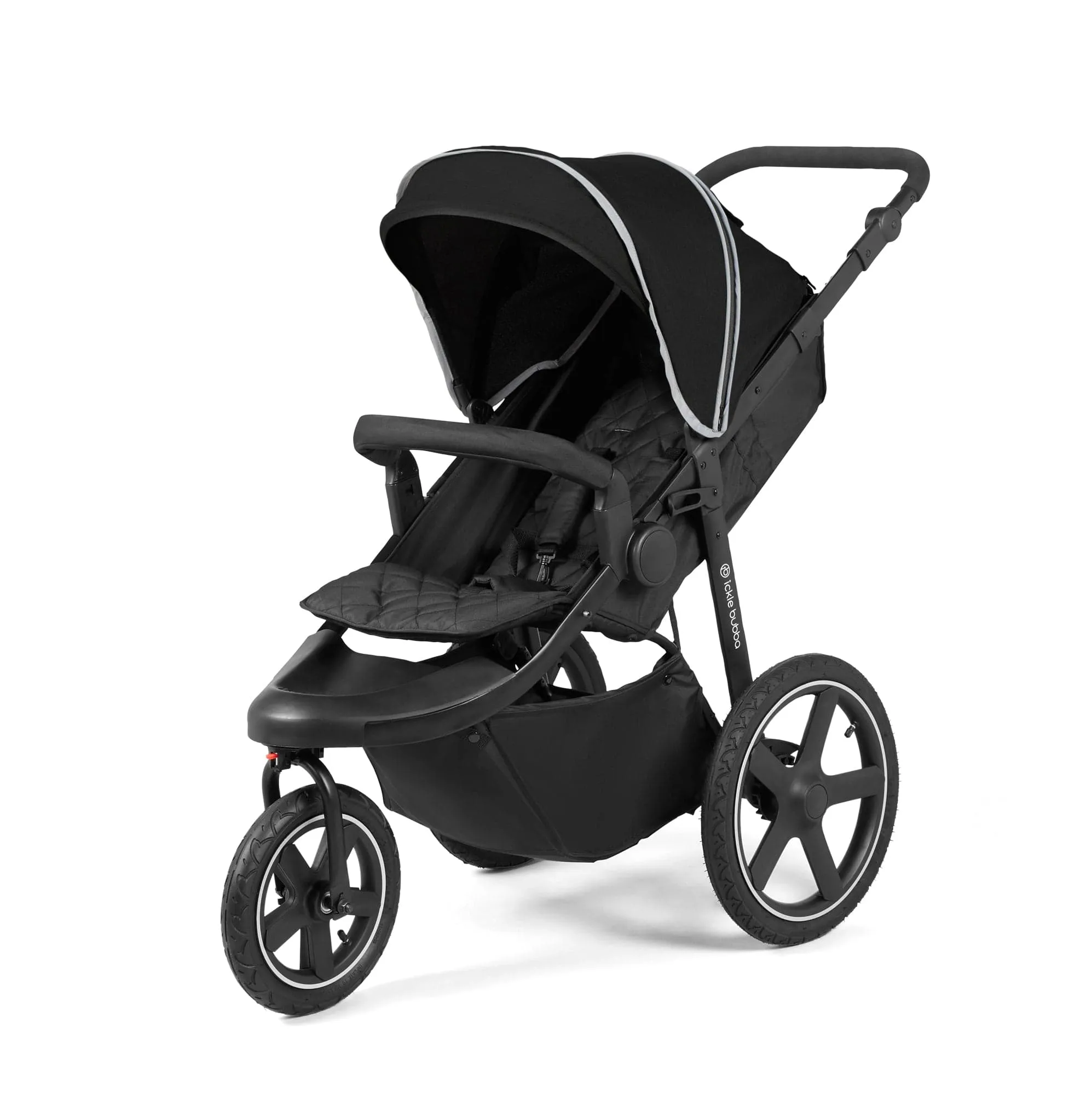 Ickle Bubba Venus Prime Jogger Stroller I-Size Travel System in Black/Black with Base