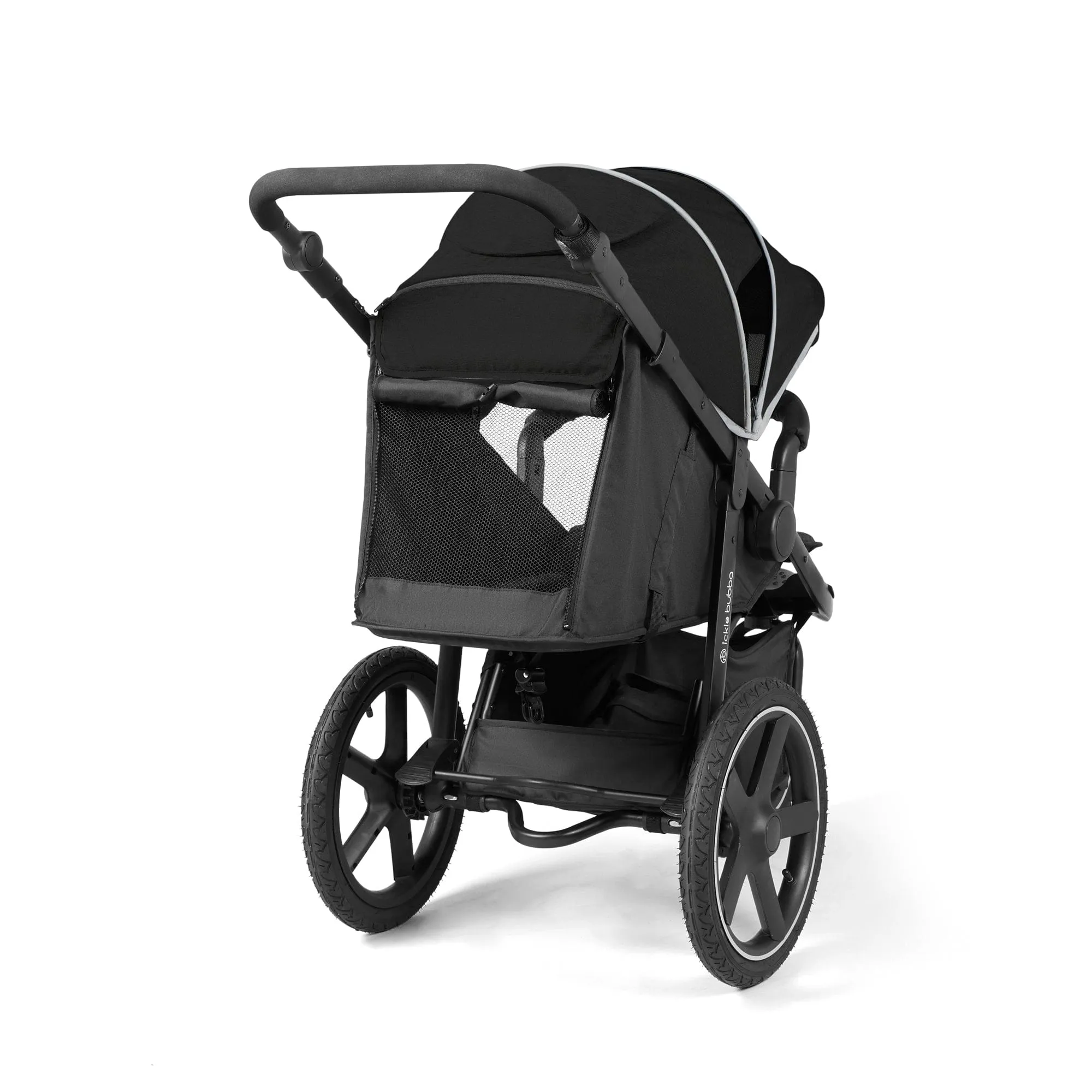 Ickle Bubba Venus Prime Jogger Stroller I-Size Travel System in Black/Black with Base