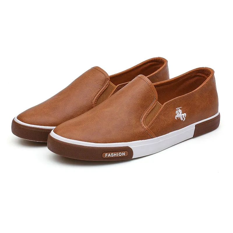INSTOCK-Men's slip-on formal stylish vulcanized rubber work